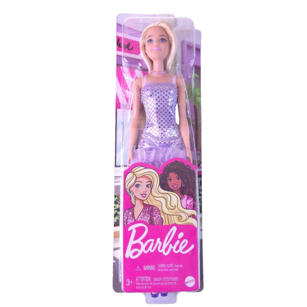 Barbie Glitz Doll Mattel HJR93 Blonde Hair Lavender Dress Fashion Toy New Sealed